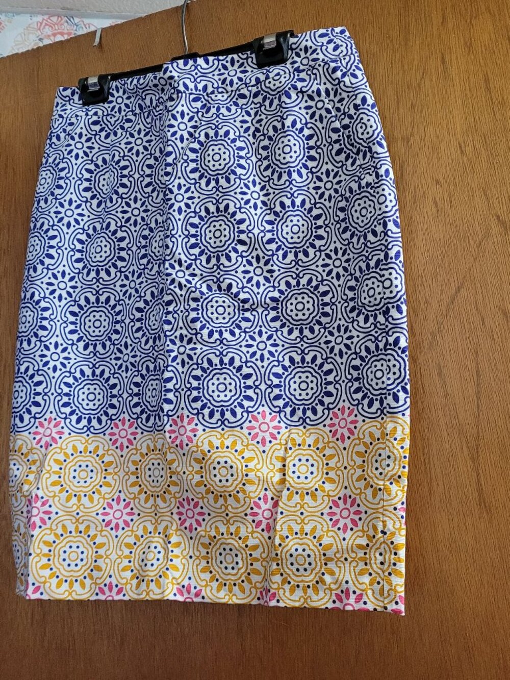Boden Gabriella Blue Sun Tile Pencil Skirt NEW 2P
